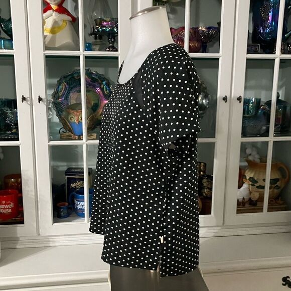 Black White Polka Dot Top Sz Small American Eagle - Picture 4 of 10